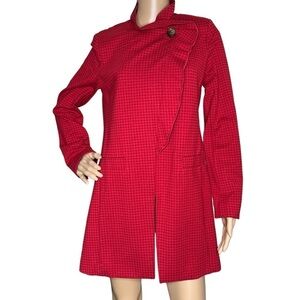 CAbi Celebration Jacket houndstooth red small